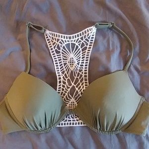 Olive green bikini top